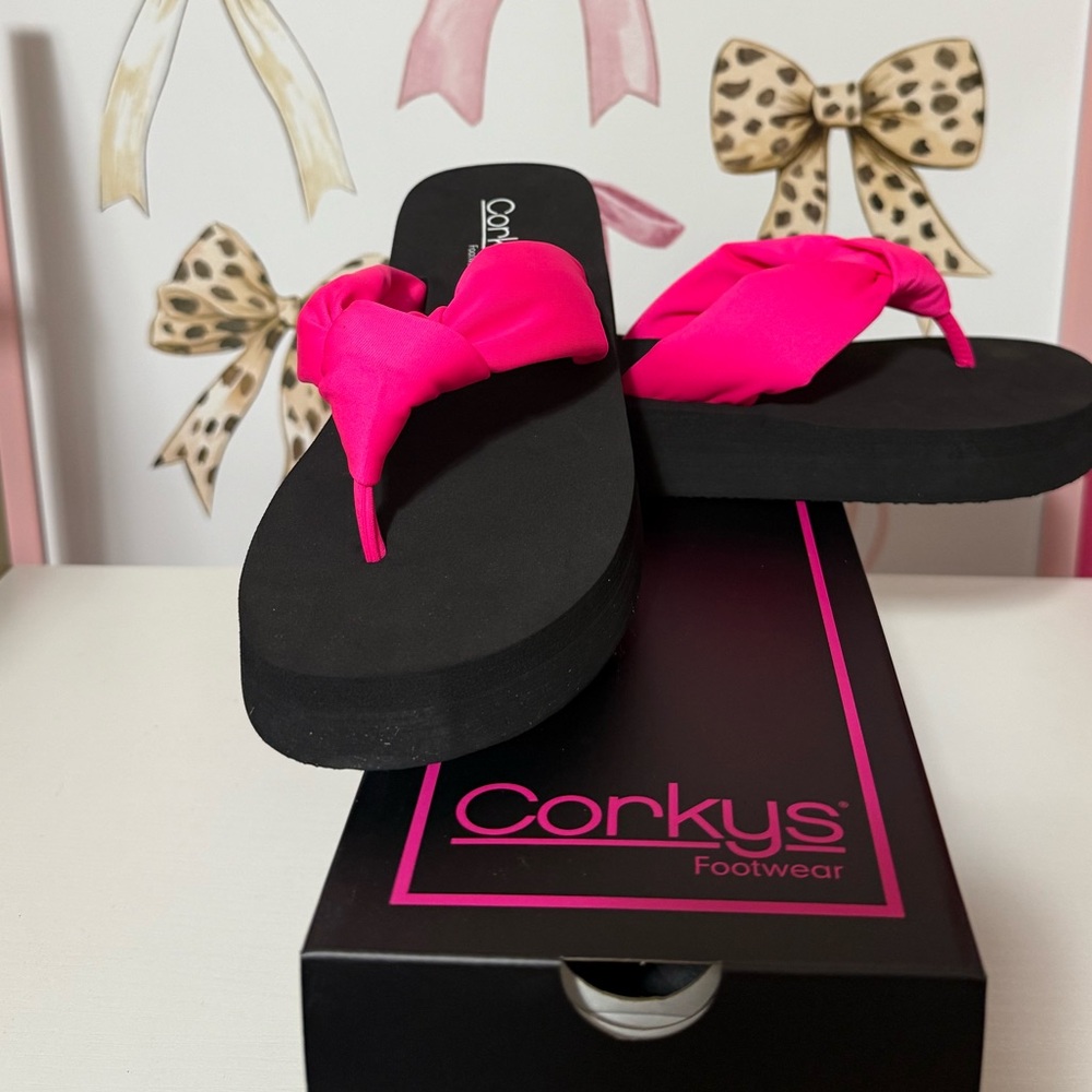 Corkys Pink Sandals NEW - Picture 2 of 4